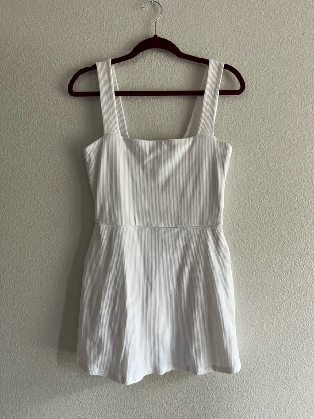 PINK Victoria's Secret White Ribbed Tank Top Dress